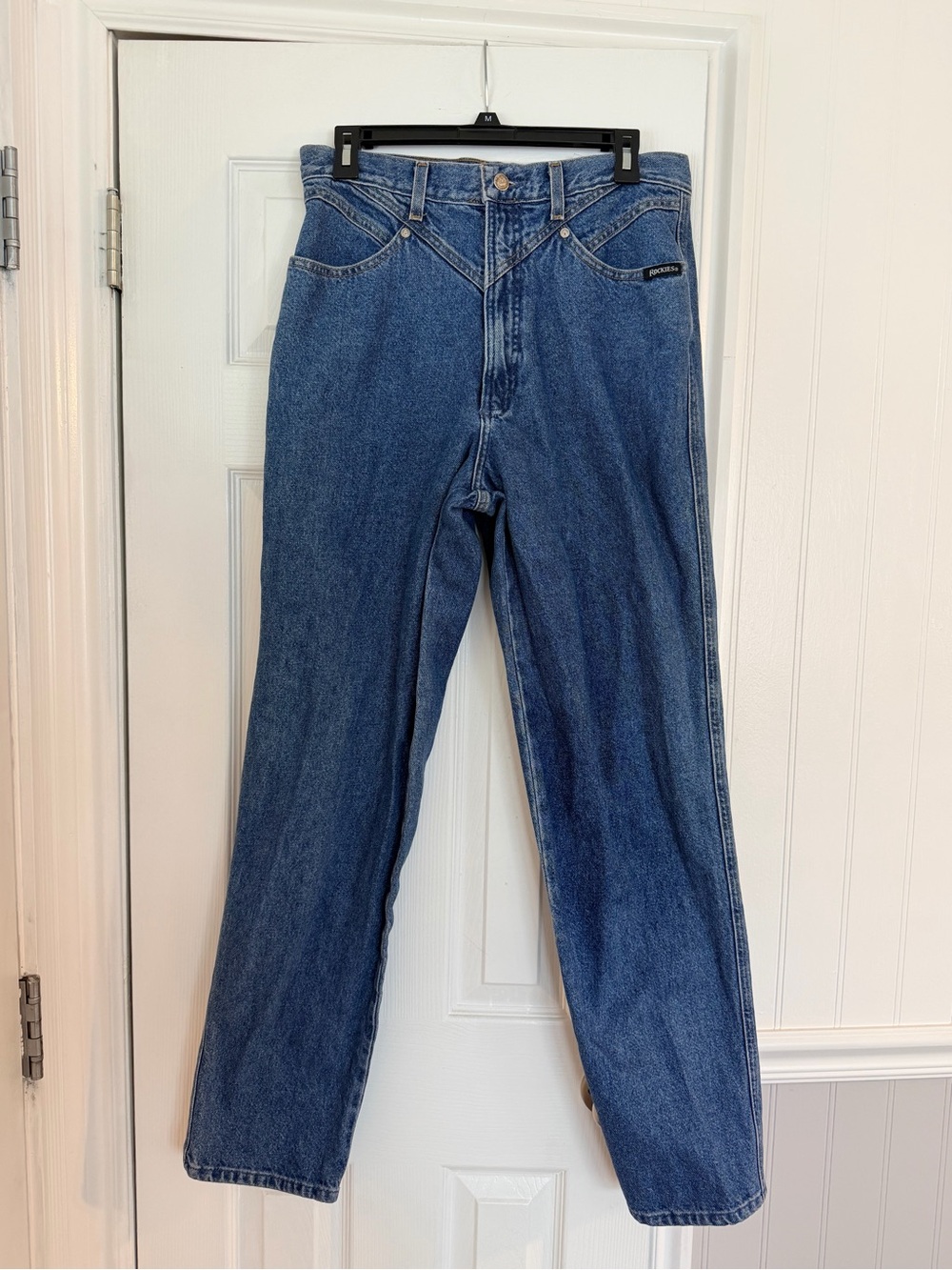 Vintage Rockies Women's Blue Straight-Leg Jeans